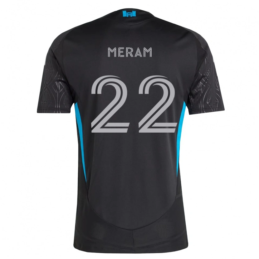 Danxen Donna Maglia Justin Meram #22 Nero Bianco Azzurro Kit Gara Away 2026/27 Maglietta