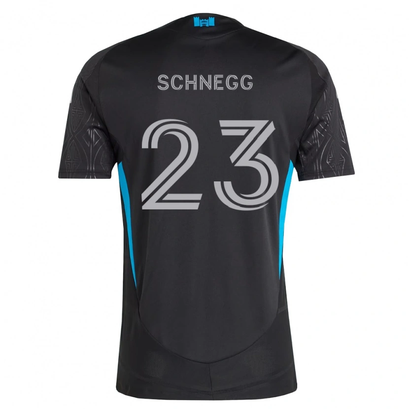 Danxen Donna Maglia David Schnegg #23 Nero Bianco Azzurro Kit Gara Away 2026/27 Maglietta