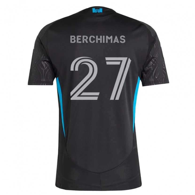 Danxen Donna Maglia Nimfasha Berchimas #27 Nero Bianco Azzurro Kit Gara Away 2026/27 Maglietta