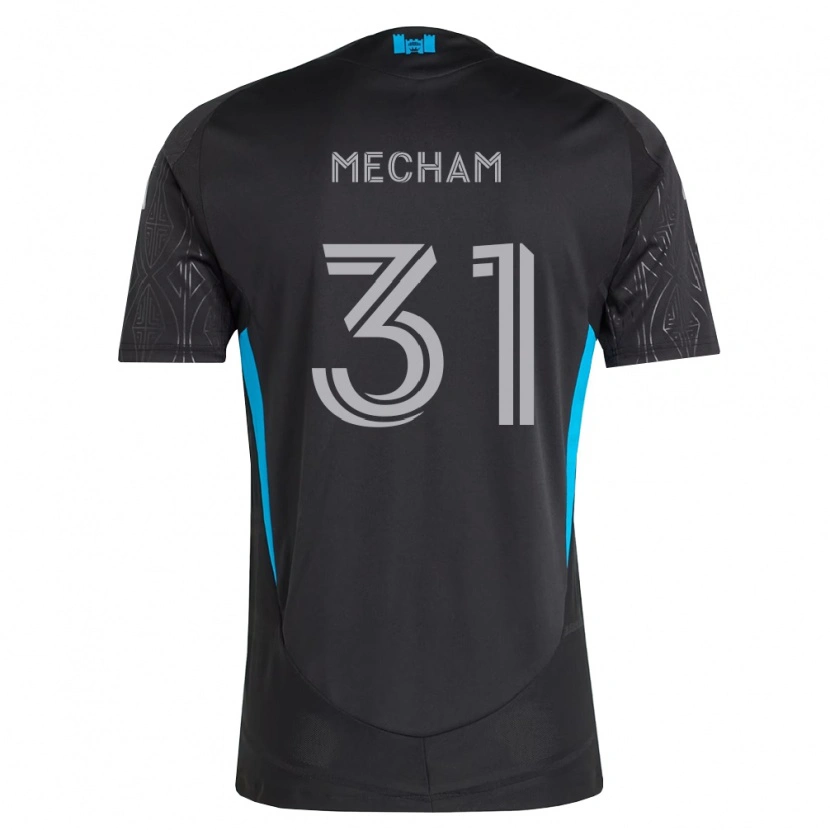 Danxen Donna Maglia Jake Mecham #31 Nero Bianco Azzurro Kit Gara Away 2026/27 Maglietta