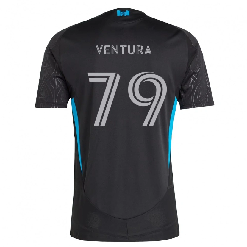 Danxen Donna Maglia Sebastian Ventura #79 Nero Bianco Azzurro Kit Gara Away 2026/27 Maglietta