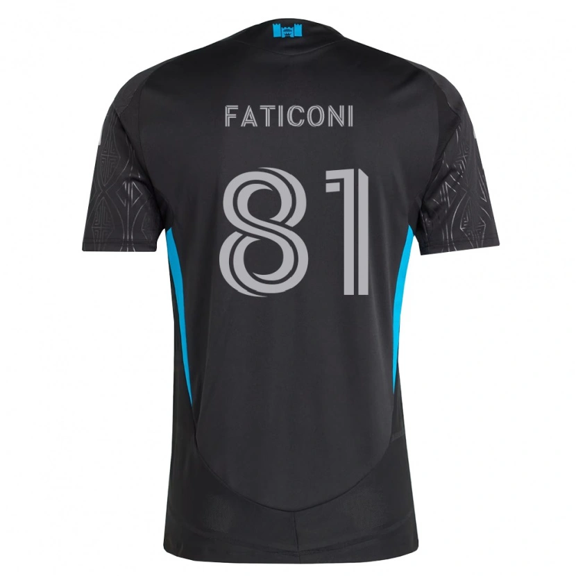 Danxen Donna Maglia Trey Faticoni #81 Nero Bianco Azzurro Kit Gara Away 2026/27 Maglietta