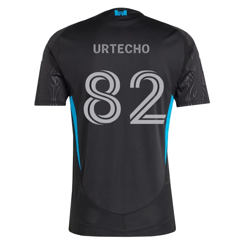 Danxen Donna Maglia Brendan Urtecho #82 Nero Bianco Azzurro Kit Gara Away 2026/27 Maglietta