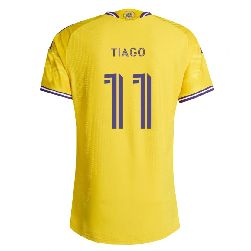 Danxen Donna Maglia Tiago Souza De Jesus Carvalho #11 Viola Giallo Kit Gara Away 2026/27 Maglietta