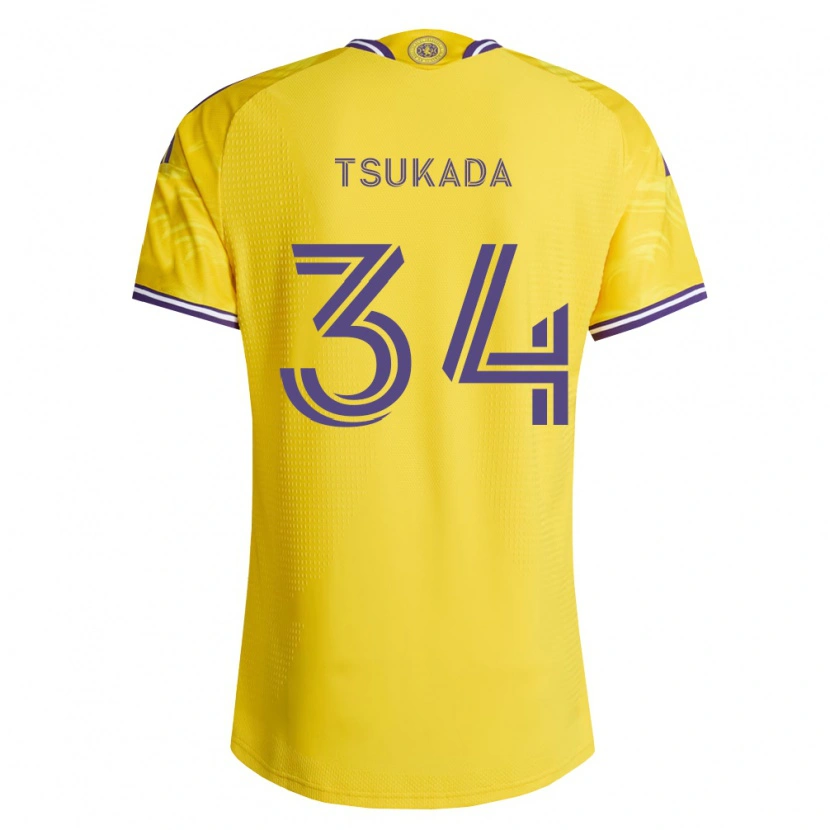 Danxen Donna Maglia Yutaro Tsukada #34 Viola Giallo Kit Gara Away 2026/27 Maglietta