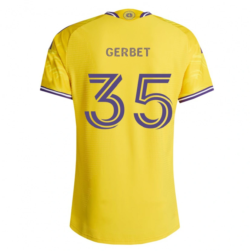 Danxen Donna Maglia Joran Gerbet #35 Viola Giallo Kit Gara Away 2026/27 Maglietta