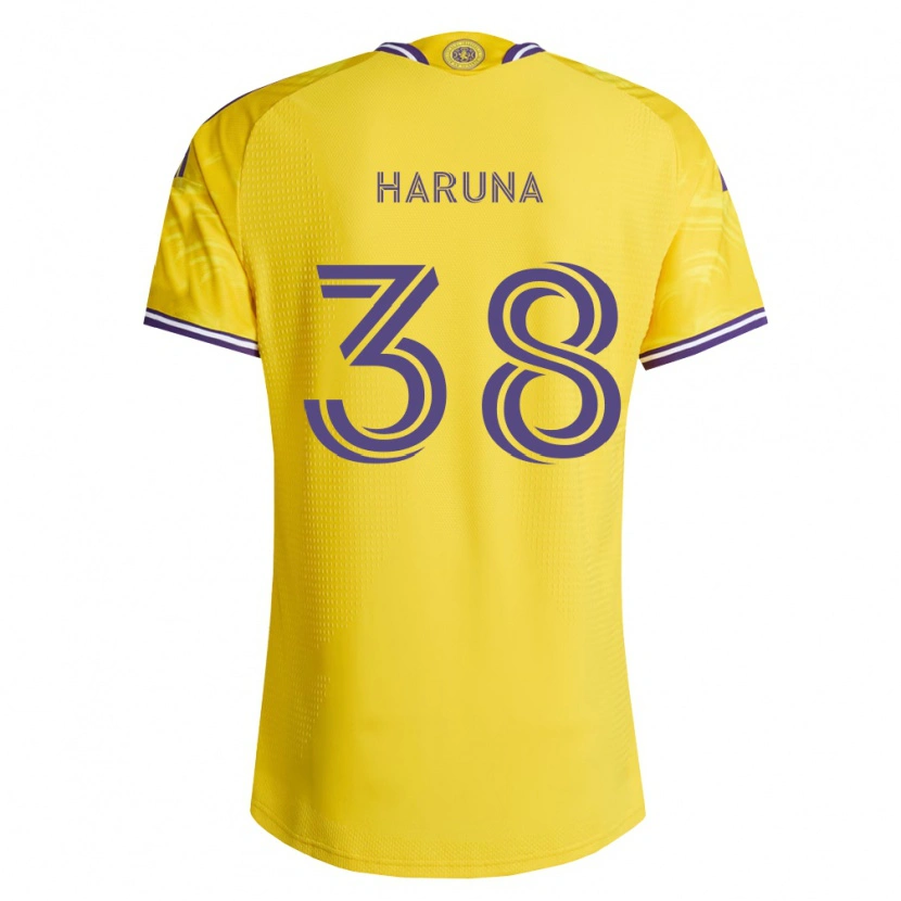 Danxen Donna Maglia Issah Haruna #38 Viola Giallo Kit Gara Away 2026/27 Maglietta