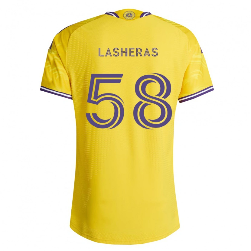Danxen Donna Maglia Nicolas Lasheras #58 Viola Giallo Kit Gara Away 2026/27 Maglietta