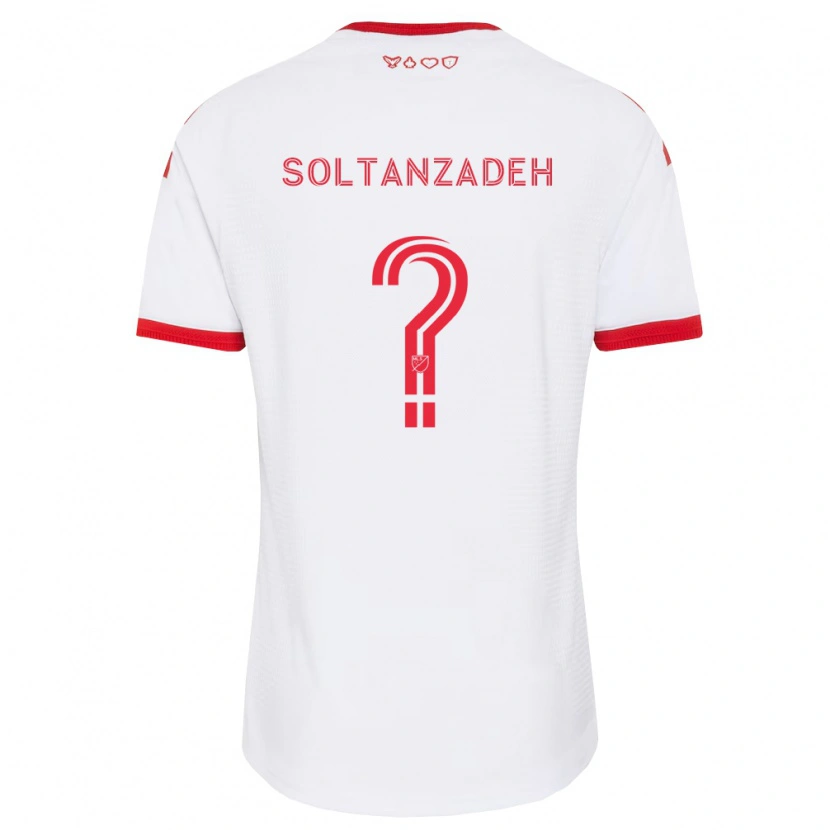 Danxen Donna Maglia Shayan Soltanzadeh #0 Bianco Rosso Nero Kit Gara Away 2026/27 Maglietta