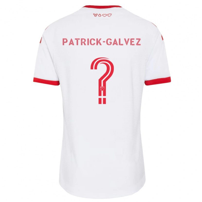 Danxen Donna Maglia Pablo Patrick-Galvez #0 Bianco Rosso Nero Kit Gara Away 2026/27 Maglietta