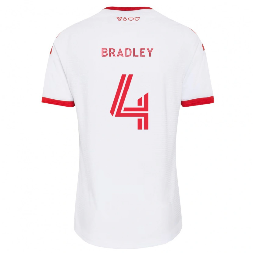 Danxen Donna Maglia Michael Bradley #4 Bianco Rosso Nero Kit Gara Away 2026/27 Maglietta