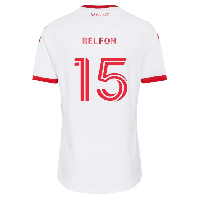 Danxen Donna Maglia Quinton Belfon #15 Bianco Rosso Nero Kit Gara Away 2026/27 Maglietta