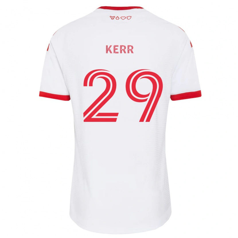 Danxen Donna Maglia Deandre Kerr #29 Bianco Rosso Nero Kit Gara Away 2026/27 Maglietta
