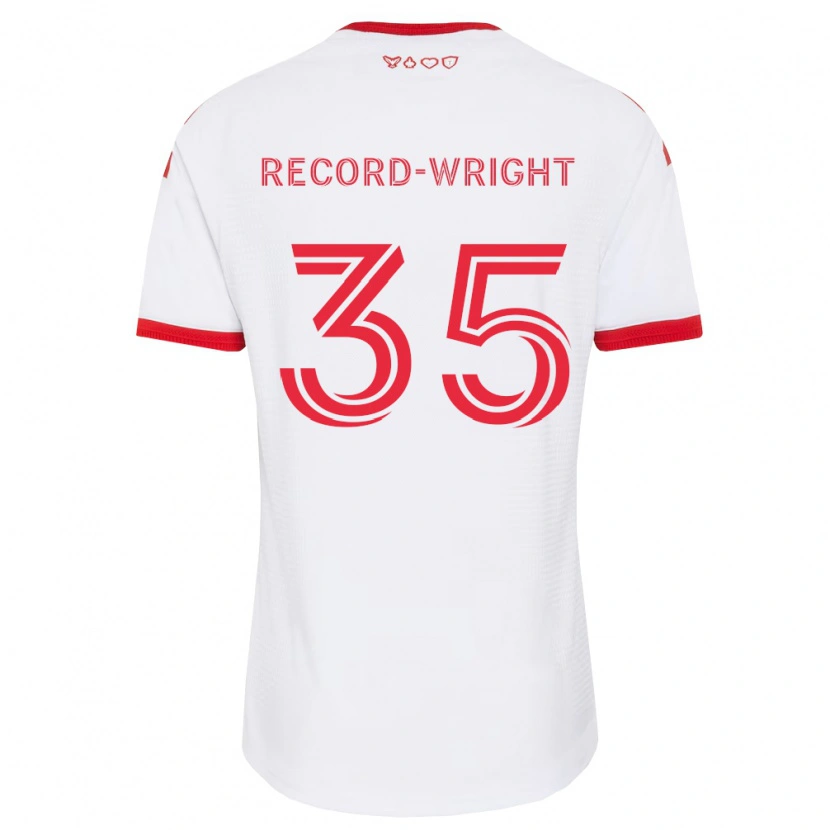 Danxen Donna Maglia Kemari Record-Wright #35 Bianco Rosso Nero Kit Gara Away 2026/27 Maglietta