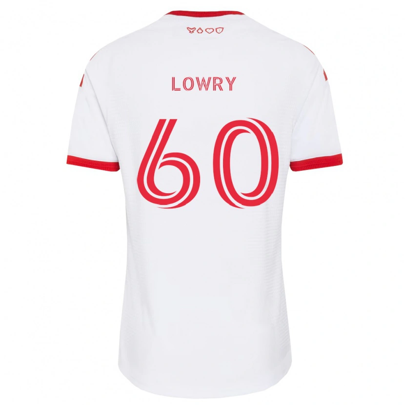 Danxen Donna Maglia Benjamin Lowry #60 Bianco Rosso Nero Kit Gara Away 2026/27 Maglietta