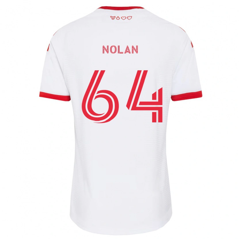 Danxen Donna Maglia Jahmarie Nolan #64 Bianco Rosso Nero Kit Gara Away 2026/27 Maglietta