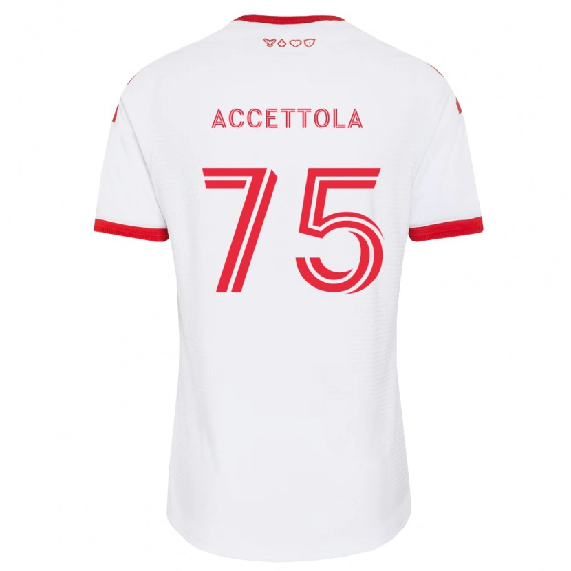 Danxen Donna Maglia Luca Accettola #75 Bianco Rosso Nero Kit Gara Away 2026/27 Maglietta