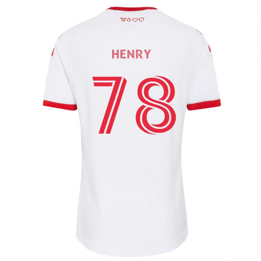 Danxen Donna Maglia Malik Henry #78 Bianco Rosso Nero Kit Gara Away 2026/27 Maglietta