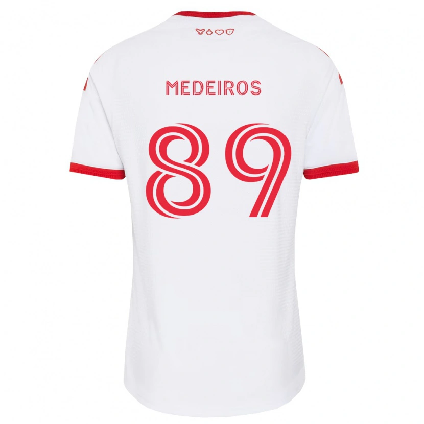 Danxen Donna Maglia Matthew Medeiros #89 Bianco Rosso Nero Kit Gara Away 2026/27 Maglietta
