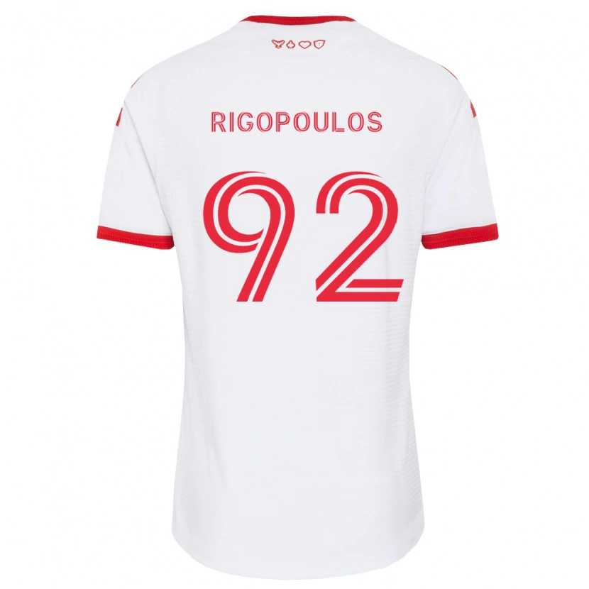 Danxen Donna Maglia Theo Rigopoulos #92 Bianco Rosso Nero Kit Gara Away 2026/27 Maglietta
