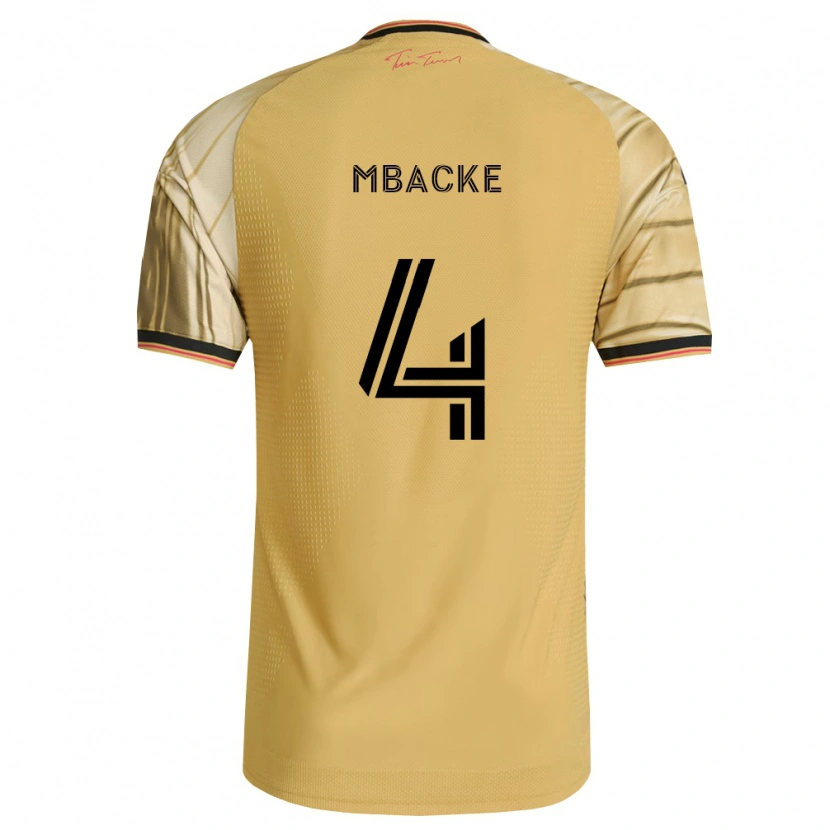 Danxen Donna Maglia Mamadou Mbacke #4 Marrone Giallo Nero Kit Gara Away 2026/27 Maglietta