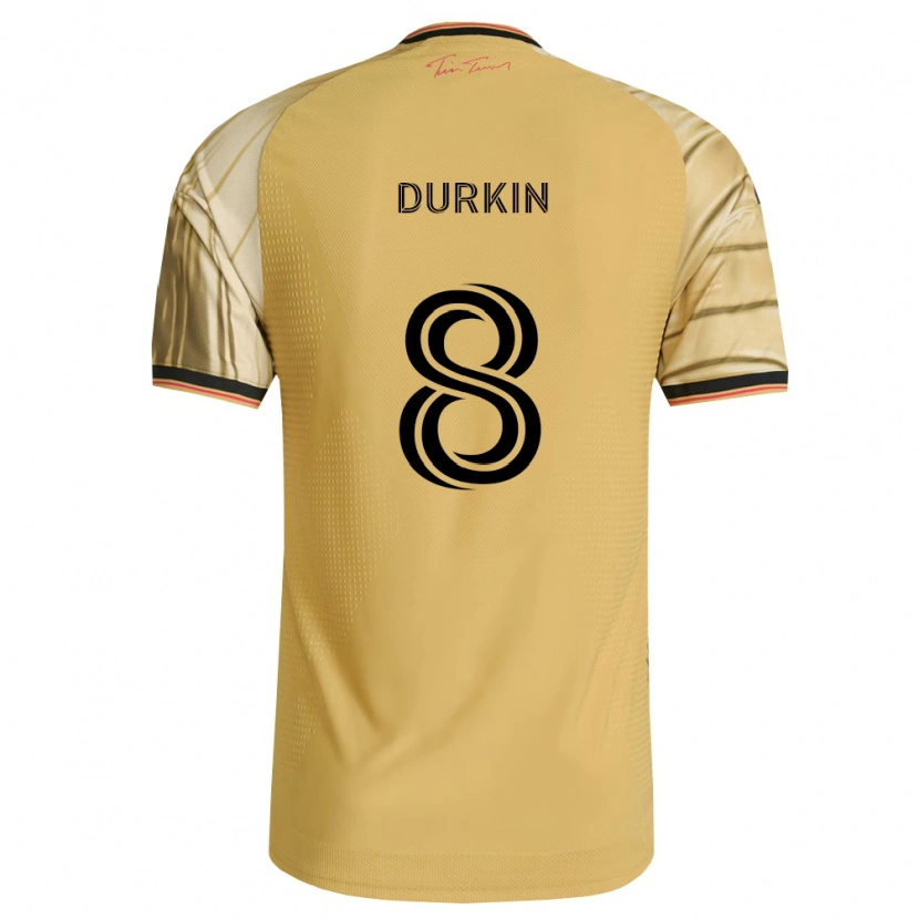 Danxen Donna Maglia Chris Durkin #8 Marrone Giallo Nero Kit Gara Away 2026/27 Maglietta
