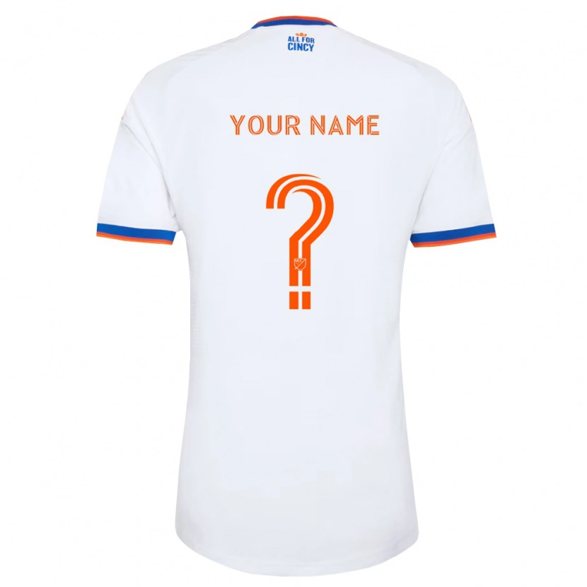 Danxen Donna Maglia Il Tuo Nome #0 Bianco Blu Navy Arancio Kit Gara Away 2026/27 Maglietta