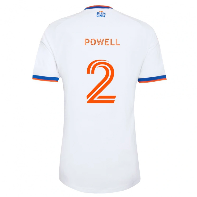Danxen Donna Maglia Alvas Powell #2 Bianco Blu Navy Arancio Kit Gara Away 2026/27 Maglietta