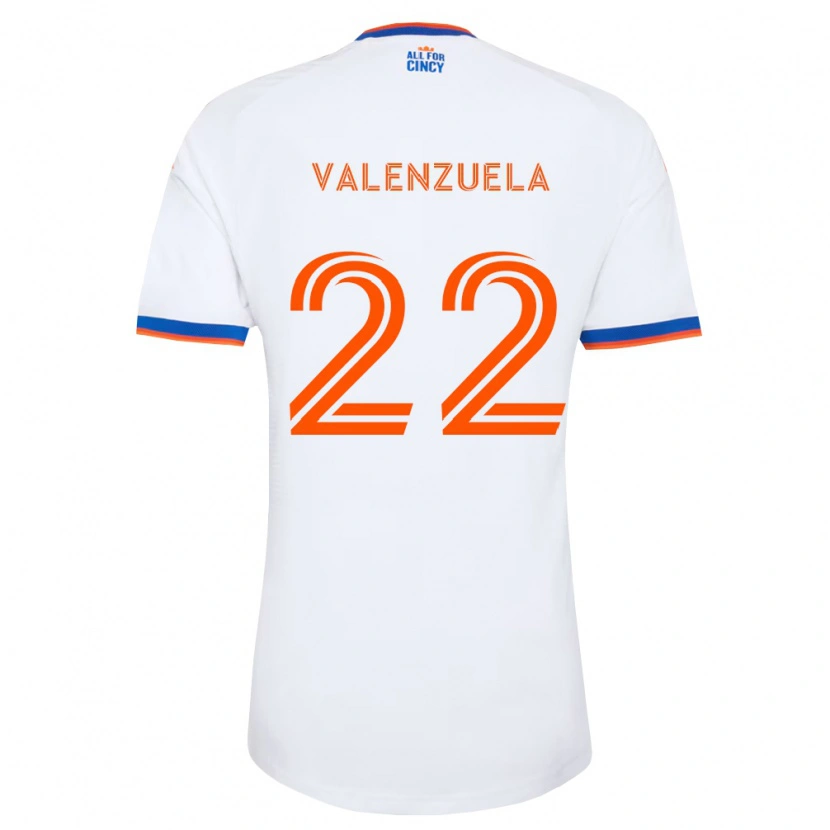 Danxen Donna Maglia Gerardo Valenzuela #22 Bianco Blu Navy Arancio Kit Gara Away 2026/27 Maglietta