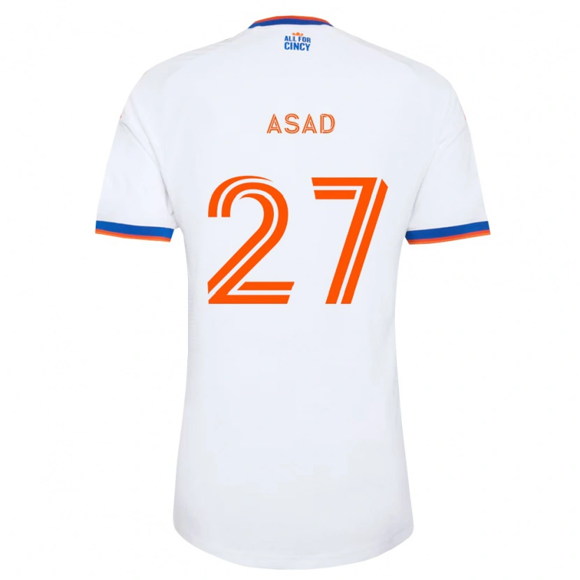 Danxen Donna Maglia Yamil Asad #27 Bianco Blu Navy Arancio Kit Gara Away 2026/27 Maglietta