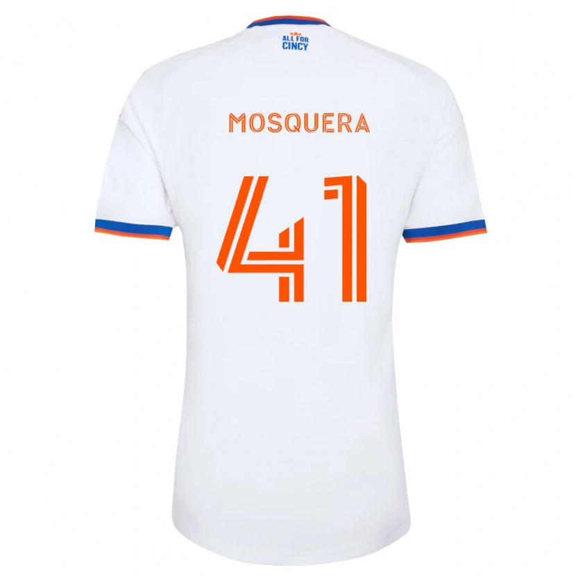 Danxen Donna Maglia Deiver Mosquera #41 Bianco Blu Navy Arancio Kit Gara Away 2026/27 Maglietta