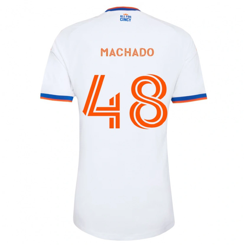 Danxen Donna Maglia Juan Machado #48 Bianco Blu Navy Arancio Kit Gara Away 2026/27 Maglietta