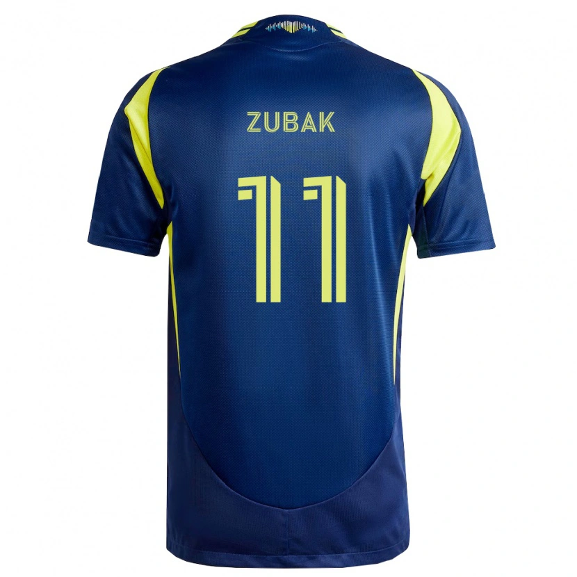 Danxen Donna Maglia Ethan Zubak #11 Giallo Blu Navy Kit Gara Away 2026/27 Maglietta