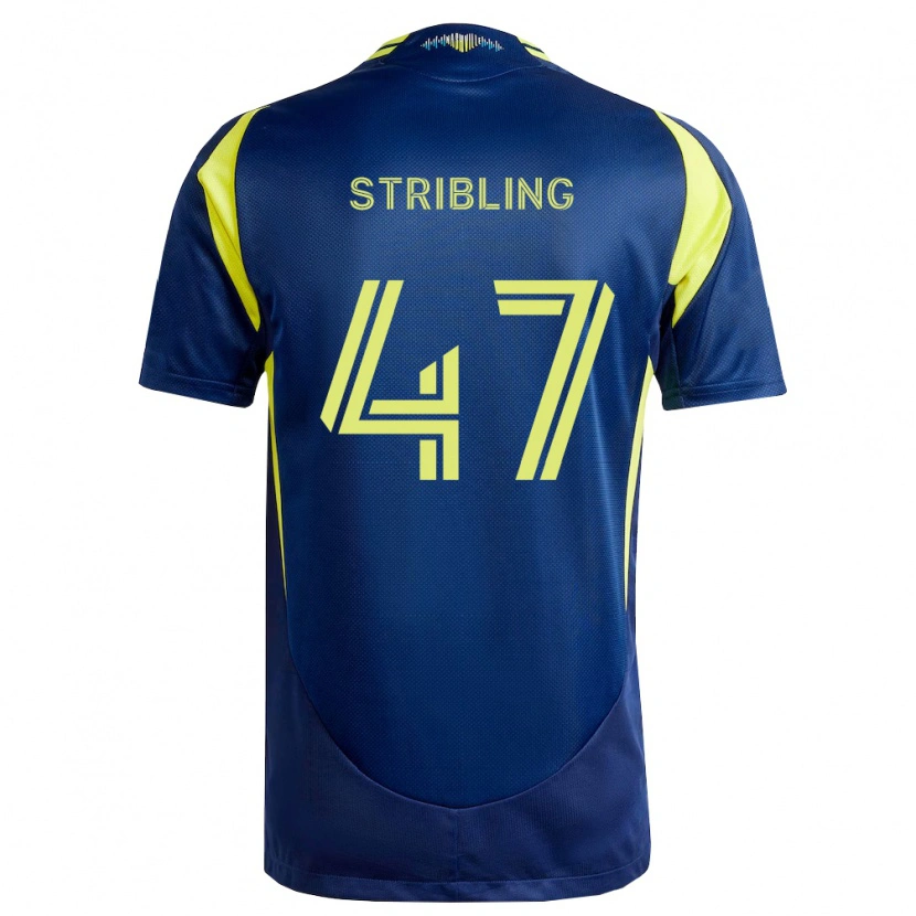Danxen Donna Maglia Liam Stribling #47 Giallo Blu Navy Kit Gara Away 2026/27 Maglietta