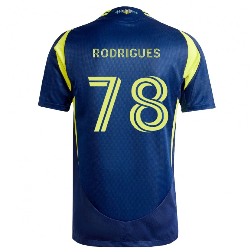Danxen Donna Maglia Giuliano Rodrigues #78 Giallo Blu Navy Kit Gara Away 2026/27 Maglietta