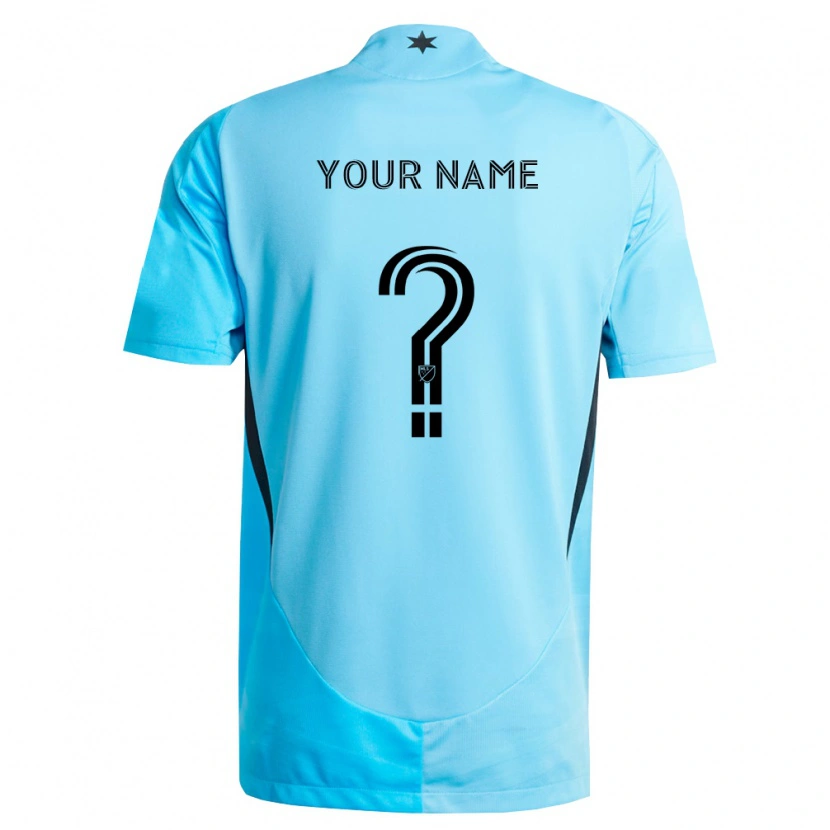 Danxen Donna Maglia Il Tuo Nome #0 Azzurro Chiaro Nero Kit Gara Away 2026/27 Maglietta