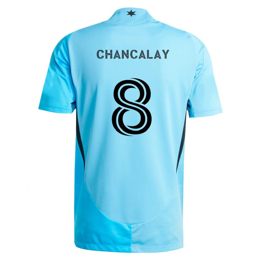 Danxen Donna Maglia Tomás Chancalay #8 Azzurro Chiaro Nero Kit Gara Away 2026/27 Maglietta