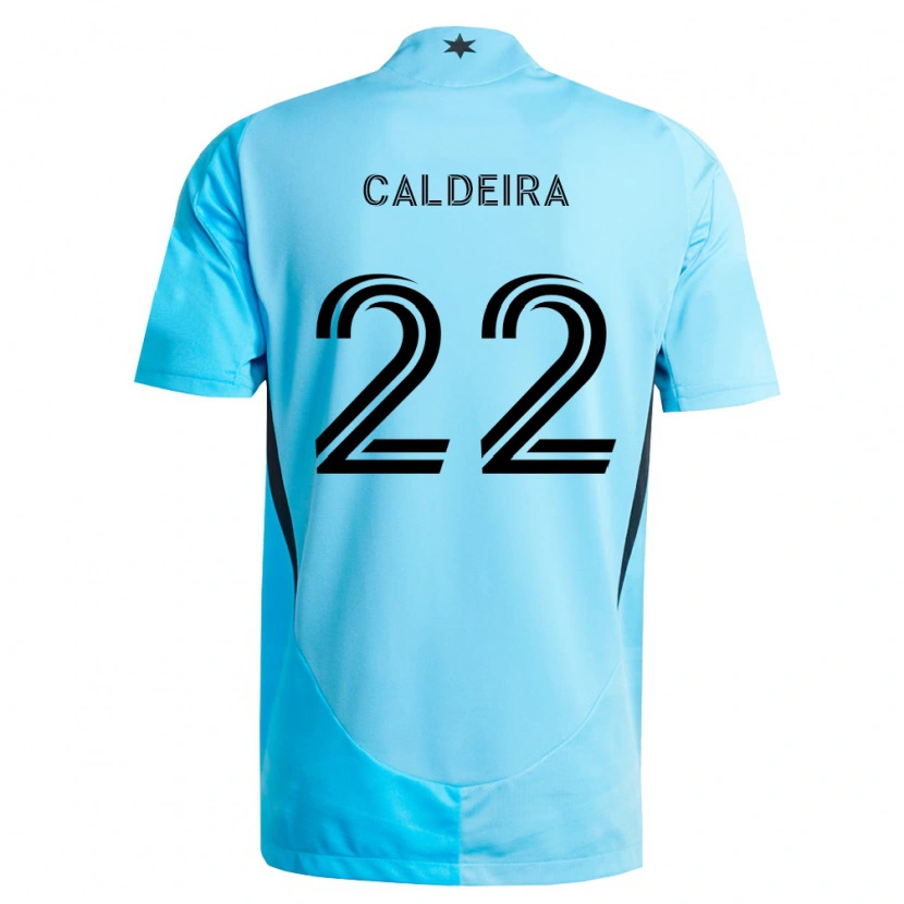 Danxen Donna Maglia Marcus Caldeira #22 Azzurro Chiaro Nero Kit Gara Away 2026/27 Maglietta