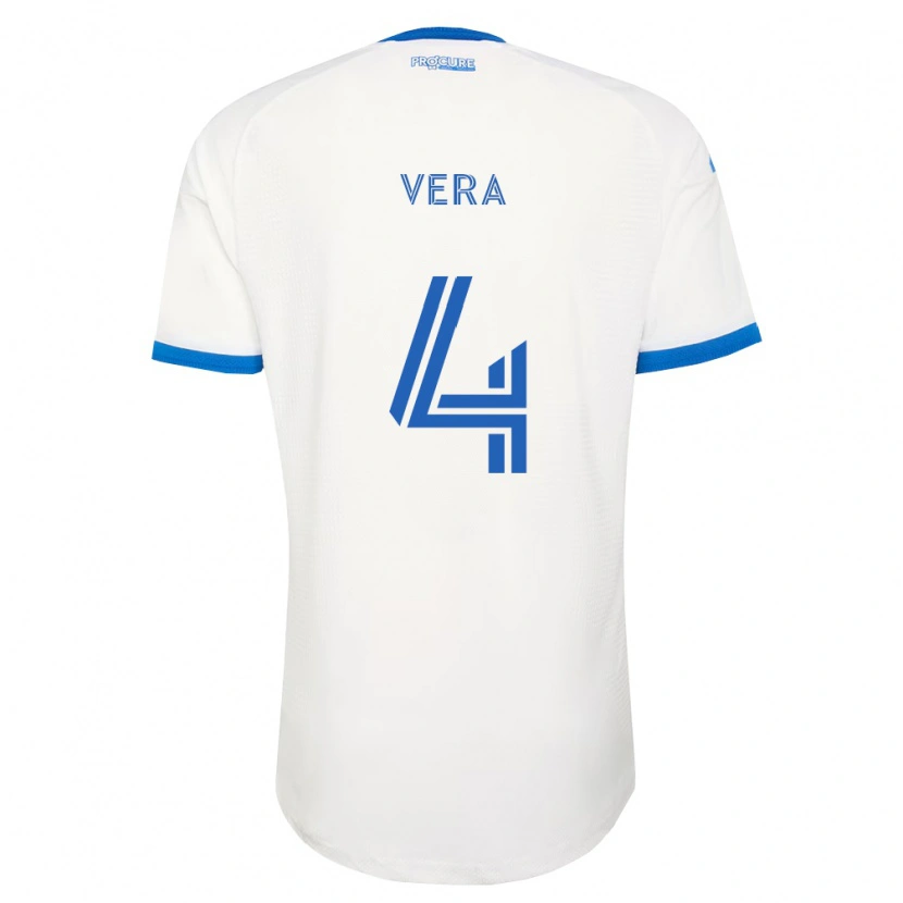 Danxen Donna Maglia Brayan Vera #4 Azzurro Bianco Kit Gara Away 2026/27 Maglietta