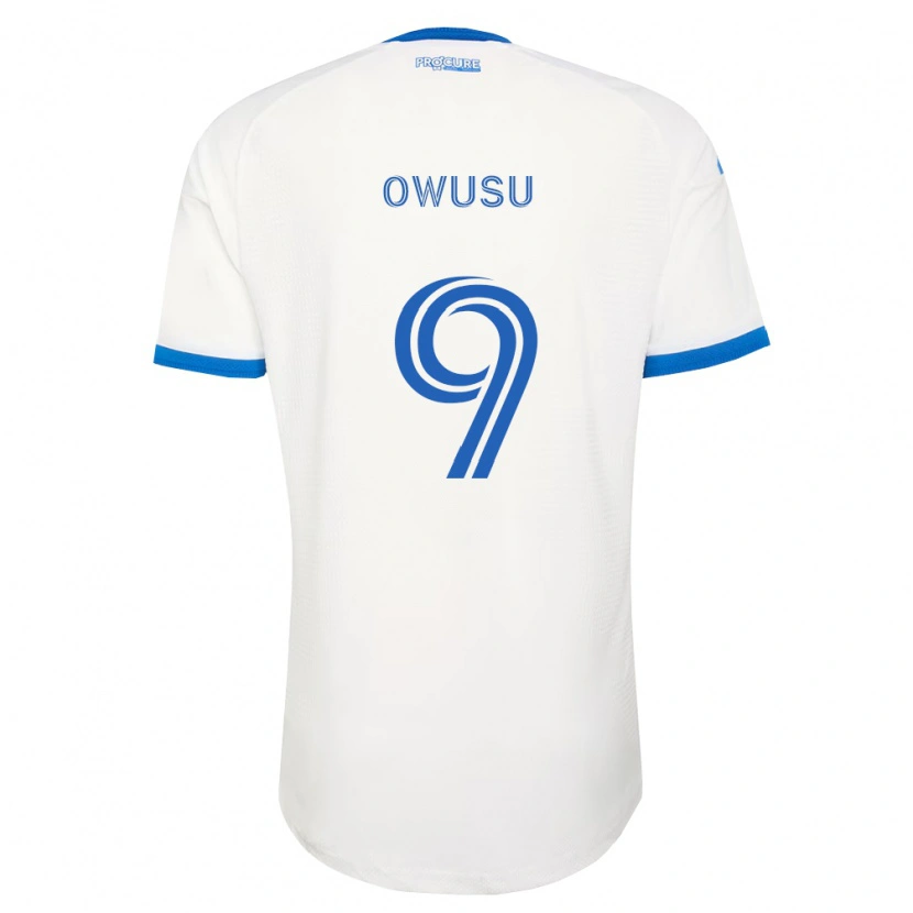 Danxen Donna Maglia Prince Owusu #9 Azzurro Bianco Kit Gara Away 2026/27 Maglietta