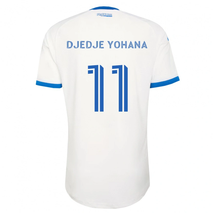 Danxen Donna Maglia Kabie Djedje Yohana #11 Azzurro Bianco Kit Gara Away 2026/27 Maglietta