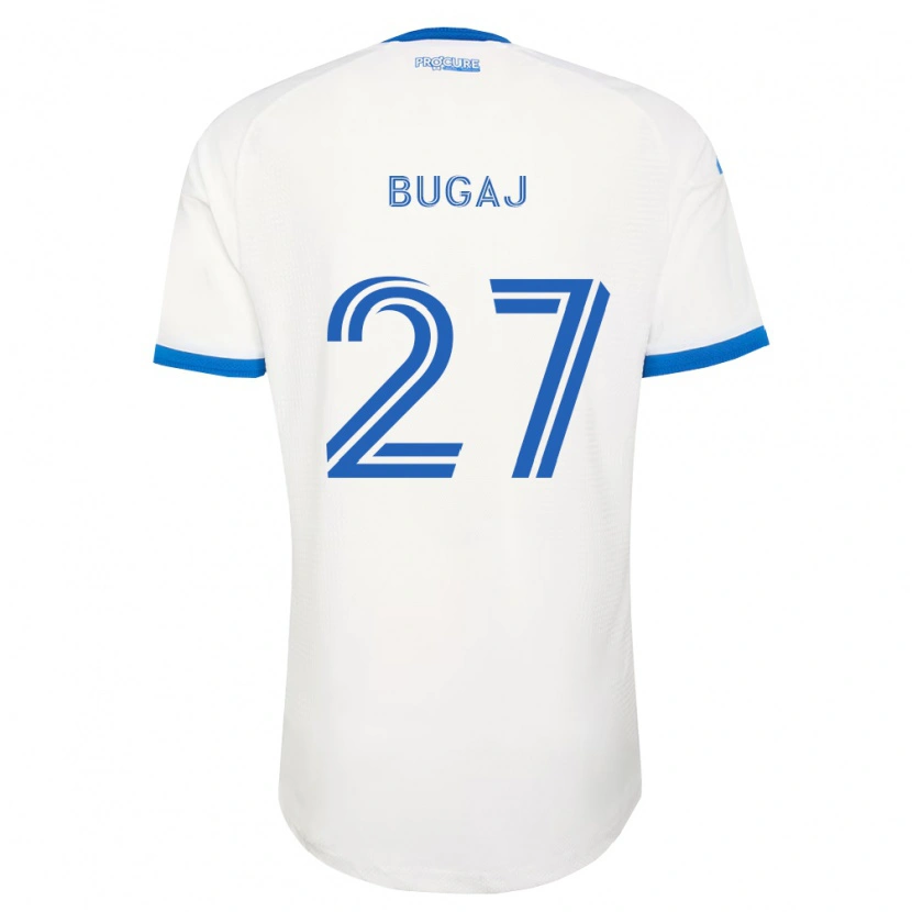 Danxen Donna Maglia Dawid Bugaj #27 Azzurro Bianco Kit Gara Away 2026/27 Maglietta