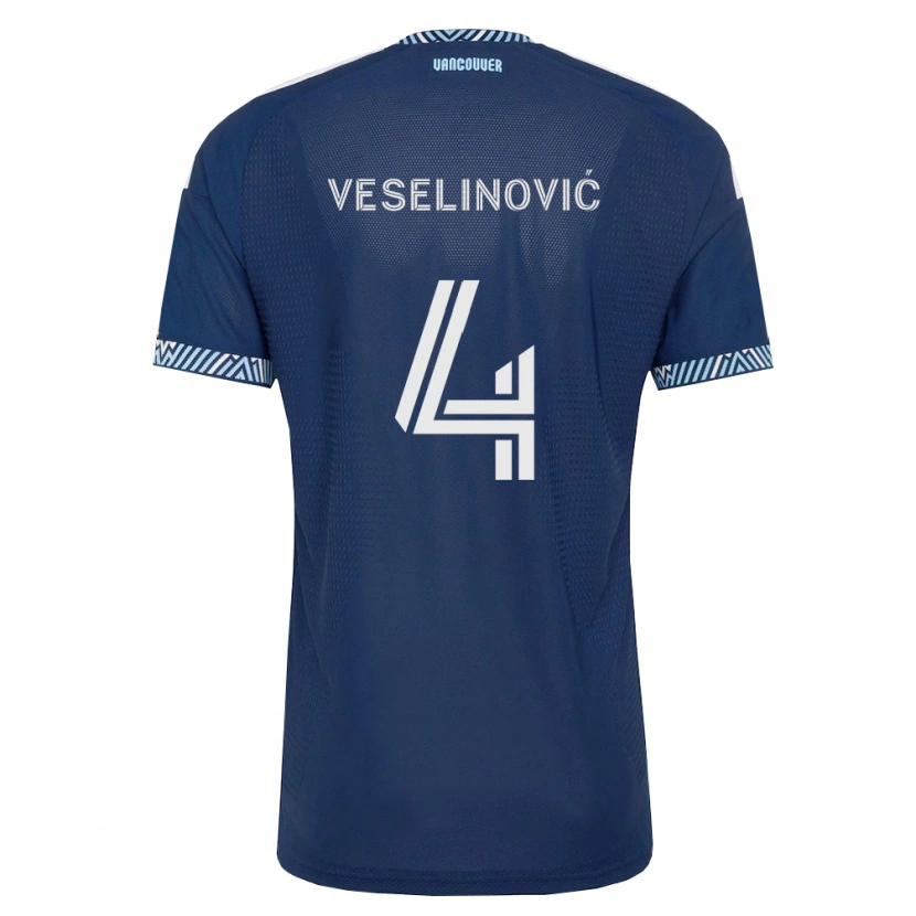 Danxen Donna Maglia Ranko Veselinović #4 Blu Scuro Bianco Kit Gara Away 2026/27 Maglietta