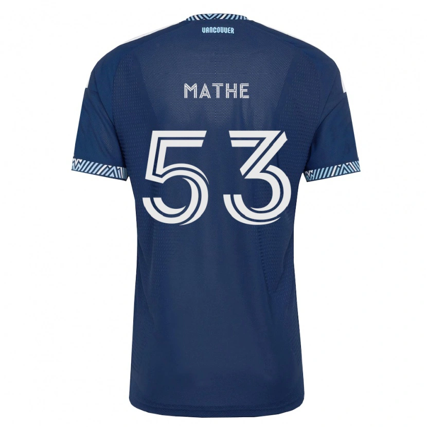 Danxen Donna Maglia Immanuel Mathe #53 Blu Scuro Bianco Kit Gara Away 2026/27 Maglietta