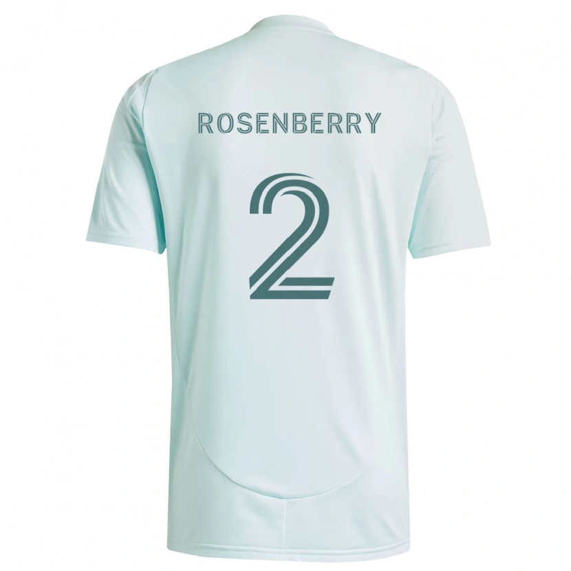 Danxen Donna Maglia Keegan Rosenberry #2 Bianco Verde Chiaro Kit Gara Away 2026/27 Maglietta