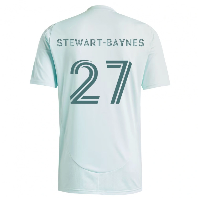 Danxen Donna Maglia Kimani Stewart-Baynes #27 Bianco Verde Chiaro Kit Gara Away 2026/27 Maglietta