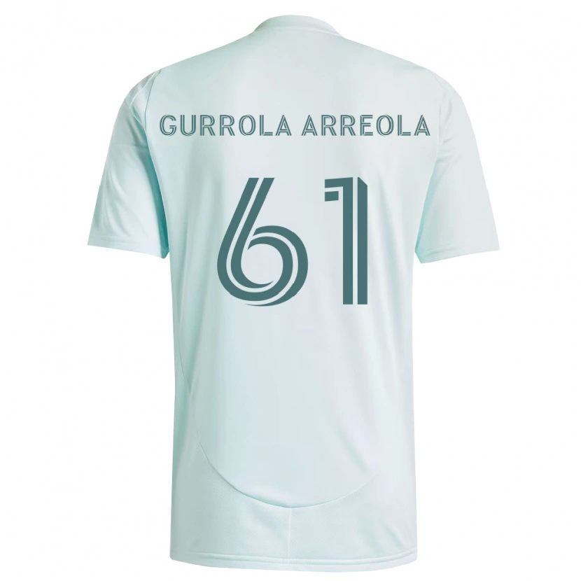 Danxen Donna Maglia Diego Gurrola Arreola #61 Bianco Verde Chiaro Kit Gara Away 2026/27 Maglietta