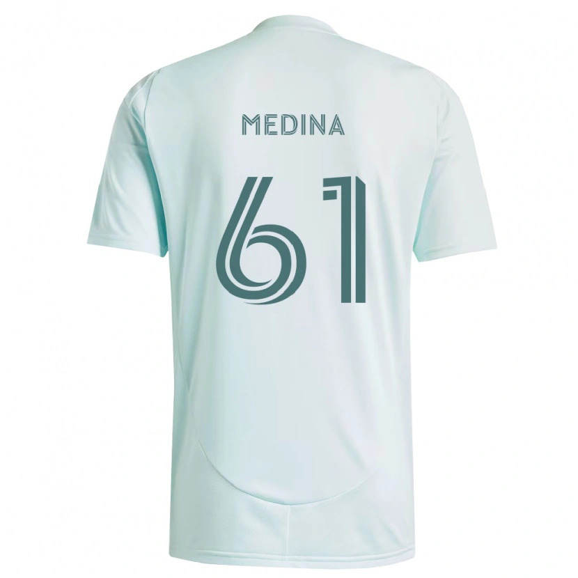 Danxen Donna Maglia Leonardo Medina #61 Bianco Verde Chiaro Kit Gara Away 2026/27 Maglietta