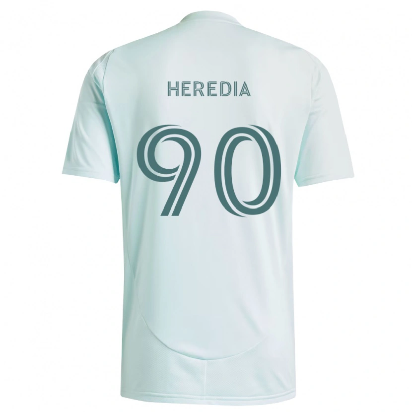 Danxen Donna Maglia Edgar Heredia #90 Bianco Verde Chiaro Kit Gara Away 2026/27 Maglietta