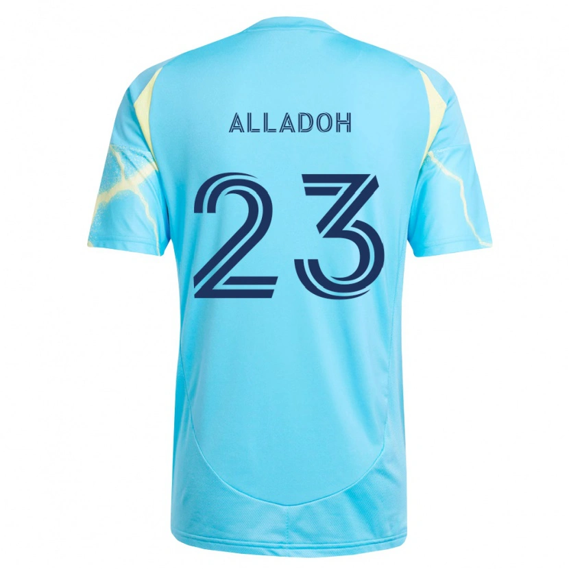 Danxen Donna Maglia Ezekiel Alladoh #23 Azzurro Chiaro Nero Giallo Chiaro Kit Gara Away 2026/27 Maglietta